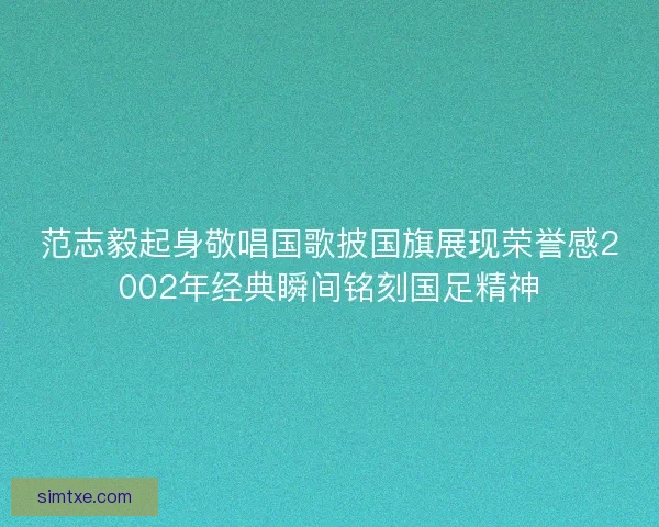 范志毅起身敬唱国歌披国旗展现荣誉感2002年经典瞬间铭刻国足精神